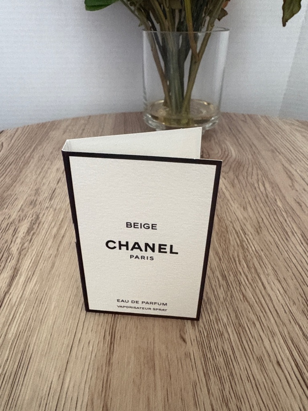 CHANEL Beige Cream and Black Promotional Card
